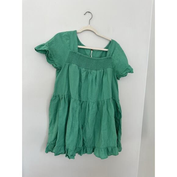 Free People Dresses & Skirts - Free People Sadie Tunic Top Womens Size M Boho Sea Foam Green
